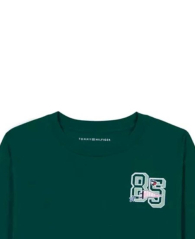 Дитячий лонгслів Tommy Hilfiger з логотипом 1159837607 (Зелений S)