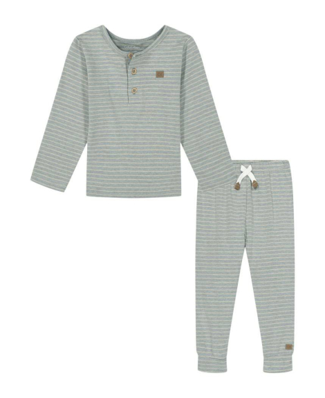Дитячий домашній комплект Calvin Klein лонгслів та штани 1159838136 (Сірий 12M)