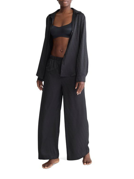 Сатиновые домашние штаны Calvin Klein 1159840624 (Черный M)