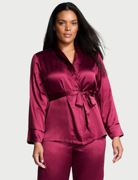 Домашняя рубашка на запах Victoria’s Secret 1159847078 (Бордовый M)