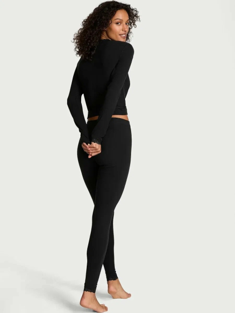 Домашній комплект Victoria's Secret кофта та лосини 1159847230 (Чорний S)