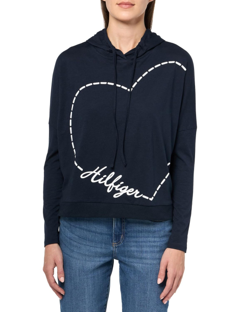 Lounge лонгслів Tommy Hilfiger з капюшоном 1159851613 (Синій XS)