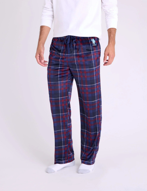 Мужские флисовые домашние штаны U.S. Polo Assn 1159853433 (Синий L)