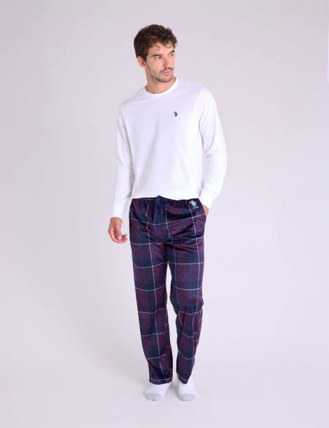 Мужские флисовые домашние штаны U.S. Polo Assn 1159853433 (Синий L)