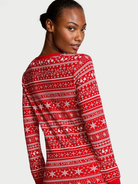 Домашний лонгслив Victoria's Secret 1159855945 (Красный XL)