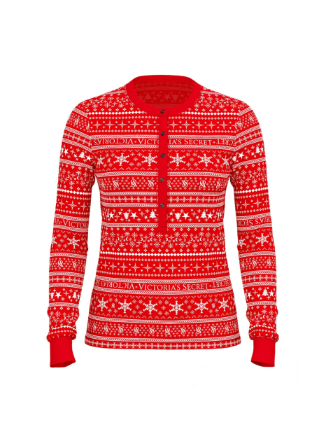 Домашний лонгслив Victoria's Secret 1159855945 (Красный XL)