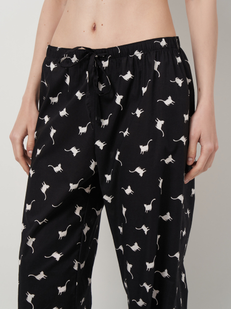 Жіночі штани GAP з принтом 1159857014 (Чорний M)