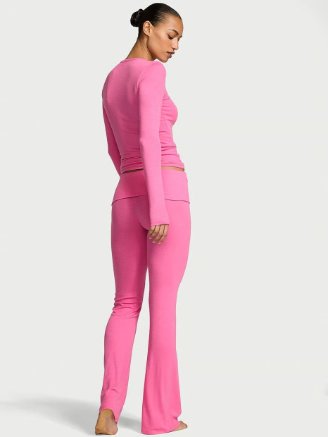 Домашний комплект Victoria’s Secret лонгслив и штаны 1159861980 (Розовый XL)