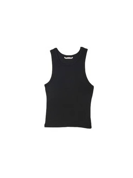 Женская домашняя майка Victoria's Secret в рубчик 1159862674 (Черный L)