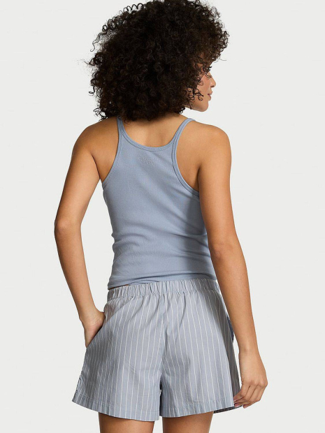 Домашняя майка Victoria's Secret в рубчик 1159864567 (Голубой XS)