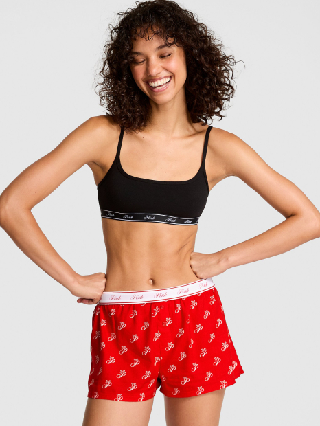 Женские пижамные шорты Victoria's Secret Pink 1160019593 (Красный XXL)