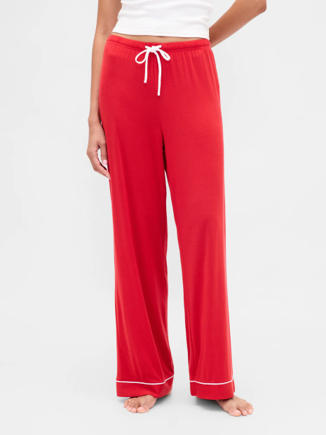 Женские лёгкие пижамные штаны GAP 1161390492 (Красный XL)