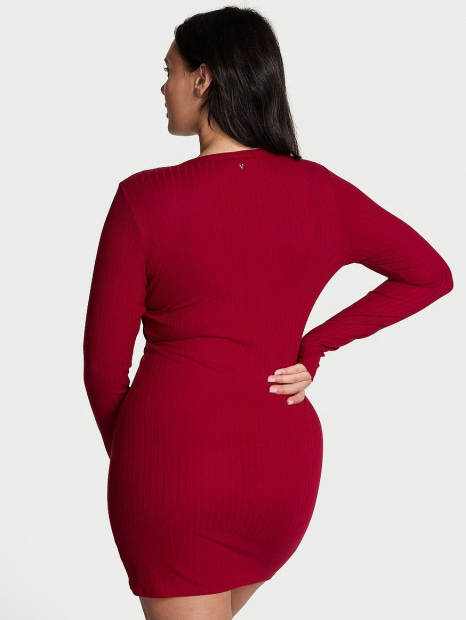 Домашнее платье Victoria's Secret в рубчик 1162966645 (Красный XS)