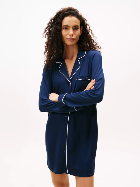 Домашнее платье-рубашка Tommy Hilfiger 1163331949 (Синий L)