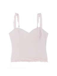 Майка жіноча Victoria's Secret з мереживом 1159849111 (Сірий XS)