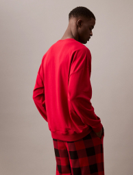 Мужской домашний лонгслив Calvin Klein с логотипом 1159850603 (Красный L)