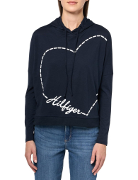Lounge лонгслив Tommy Hilfiger с капюшоном 1159851613 (Синий XS)