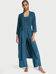 Домашний комплект Victoria’s Secret халат, майка и штаны 1159855754 (Синий XS/S)