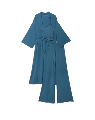 Домашний комплект Victoria’s Secret халат, майка и штаны 1159855993 (Синий M/L)