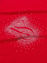 Домашний лонгслив Victoria's Secret с логотипом из страз 1159856788 (Красный XL)