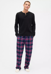 Мужские пижамные фланелевые штаны GAP 1159858721 (Синий M)