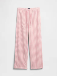 Свободные фланелевые пижамные штаны GAP 1159858514 (Красный/Молочный M)