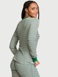 Домашний лонгслив Victoria's Secret из вафельной ткани 1159859072 (Зеленый XS)