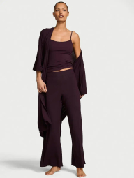 Домашній комплект Victoria's Secret халат, майка та штани 1159859664 (Бордовий XL/XXL)