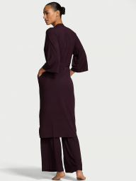 Домашній комплект Victoria's Secret халат, майка та штани 1159859664 (Бордовий XL/XXL)