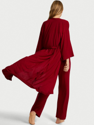 Домашний комплект Victoria’s Secret халат, майка и штаны 1159860162 (Красный XS/S)