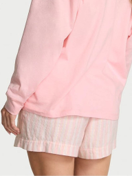 Домашние шорты Victoria’s Secret с логотипом из страз 1159860272 (Белый/Розовый XS)