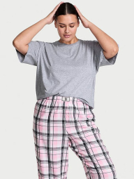 Домашняя футболка Victoria's Secret 1159860274 (Серый S)