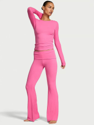 Домашний комплект Victoria’s Secret лонгслив и штаны 1159861980 (Розовый XL)