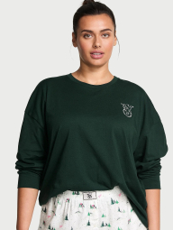 Домашний лонгслив Victoria's Secret с логотипом из страз 1159865208 (Зеленый XL)