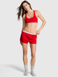 Женские домашние шорты Victoria's Secret Pink со стразами 1161140630 (Красный M)