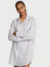 Рубашка для дома и сна Victoria’s Secret 1161473948 (Белый/Голубой M)