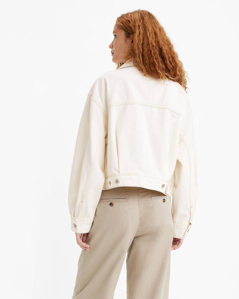 Укорочена джинсова куртка Levi's 1159840130 (Молочний M)