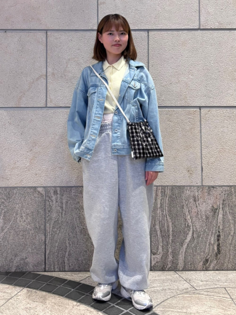 Джинсовая куртка оверсайз UNIQLO на пуговицах 1159842135 (Голубой XXL)