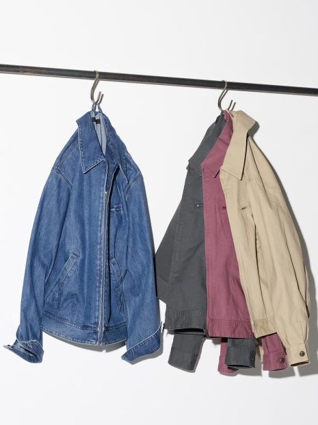 Джинсова куртка UNIQLO на блискавці 1159846151 (Синій L)