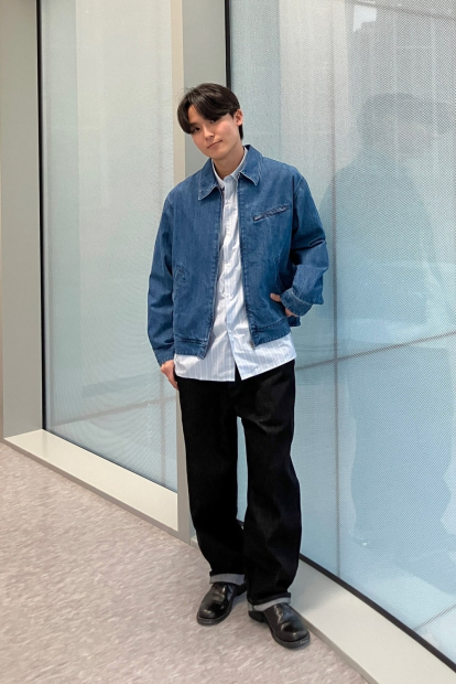 Джинсова куртка UNIQLO на блискавці 1159846151 (Синій L)