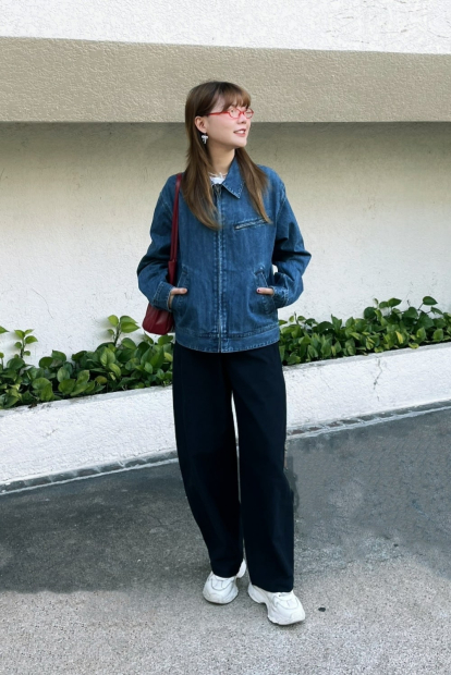Джинсова куртка UNIQLO на блискавці 1159846151 (Синій L)