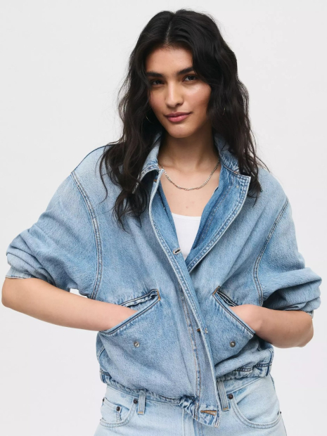 Жіноча джинсова куртка Janis Levi's 1159847380 (Блакитний XL)