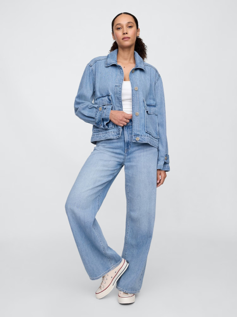 Женская джинсовая куртка GAP 1159847954 (Голубой XXL)