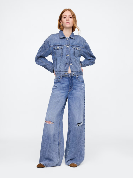 Джинсовая куртка женская GAP 1159853156 (Синий S)