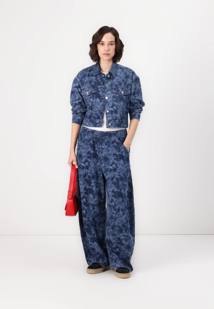 Укороченая джинсовая куртка GAP 1159854869 (Синий L)