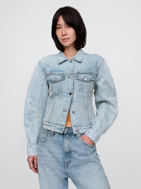 Джинсовая куртка GAP 1159854700 (Голубой M)