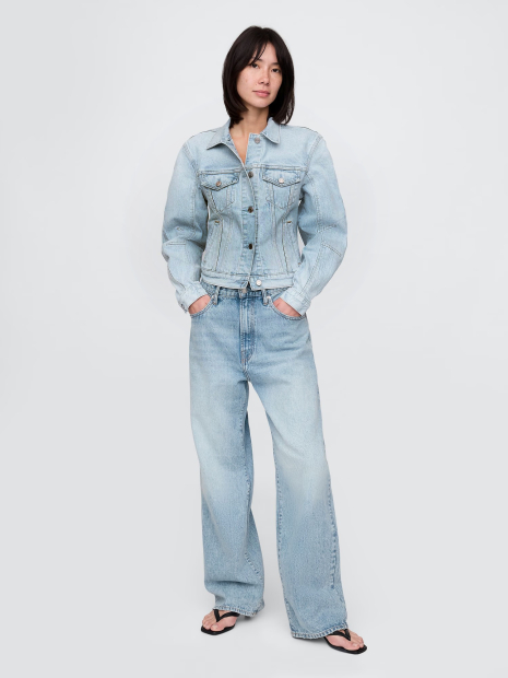 Джинсовая куртка GAP 1159854700 (Голубой M)