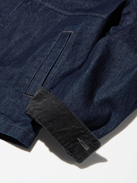 Джинсова куртка-сорочка UNIQLO на блискавці 1159854961 (Синій L)