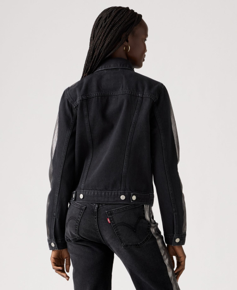 Жіноча джинсова куртка Levi's 1159856830 (Чорний XL)