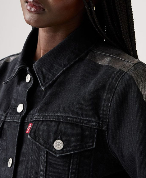 Жіноча джинсова куртка Levi's 1159856830 (Чорний XL)